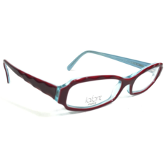 Jean Lafont Eyeglasses Frames KITSCH 615 Blue Burgundy Red Ribbed 50-16-142 - £96.87 GBP