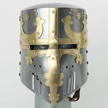 Medieval Large Helmet Knight Templar Crusader Halloween Helmet-
show original... - £83.84 GBP