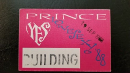 PRINCE - VINTAGE ORIGINAL LOVESEXY CONCERT  9/19/88 TOUR CLOTH BACKSTAGE... - £23.59 GBP