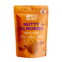 Open Secret Caramel Sea-Salt Nutty Almonds Roasted Dry Fruit 4.7 Ounce Pack of 1 - £17.52 GBP