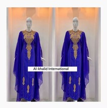 Kaftan Abaya Farasha Dress Handmade Moroccan Georgette Dubai Fancy Long ... - $70.00