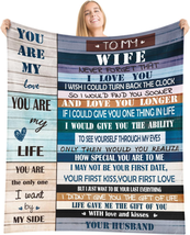 Gifts for Wife from Husband, Throw Blanket Romantic Gift for Wife, To My... - $35.36