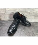 Allen Edmonds Oxford Men 9.5 AA 2A Polo Derby Shoes Black Leather lace U... - $60.81 CAD