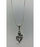 Unisex Fashion 925 Sterling Solid Silver And Alloy Octopus Necklace. - $13.85