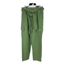 Zara Women&#39;s Green Cargo Pants with Belt Size Medium - $41.14