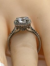 sterling silver zircon solitaire ring size 7 - £44.10 GBP