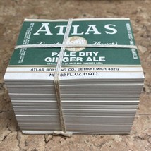Wholesale Lot 1000 Vintage 1QT Ginger Ale Labels Atlas Bottling Co Detro... - £42.72 GBP
