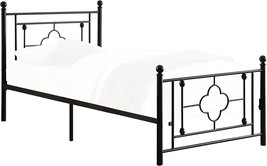 Homelegance Morris Metal Platform Bed, Twin, Black - £133.67 GBP