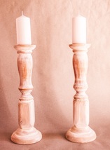 Candelabros de madera. Portavelas de madera. Candiles. Candeleros. - $79.00