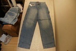 POLO ASSASSIN Designer Light Blue Carpenter Straight Leg Jeans Denim W 3... - £28.25 GBP
