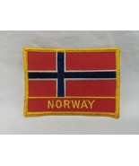 Norway Country Flag Embroidered Iron On Patch 3 1/4&quot; X 2 1/4&quot; - $16.96 CAD