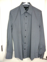 Express Design Dress Shirt Men&#39;s Medium Black &amp; White Modern Fit awesome... - $12.66