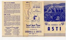 The Romance of ASTI Brochure Italian Swiss Colony Famous California Wine... - $27.72