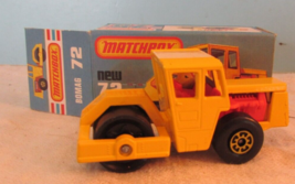 1979 Matchbox - Bomag #72 Yellow Road Construction Vehicle W/Orig. Box Lesney - £16.28 GBP