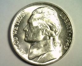 1945-D JEFFERSON NICKEL CHOICE / GEM UNCIRCULATED+ 5 STEPS CH. / GEM UNC... - $28.00