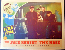 PETER LORRE (THE FACE BEHIND THE MASK)ORIG,1941 MOVIE LOBBY CARD (FILM N... - £137.10 GBP