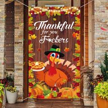 Friendsgiving Party Door Cover Banner Large Autumn 6x2.9 Ft Backdrop - $3.47