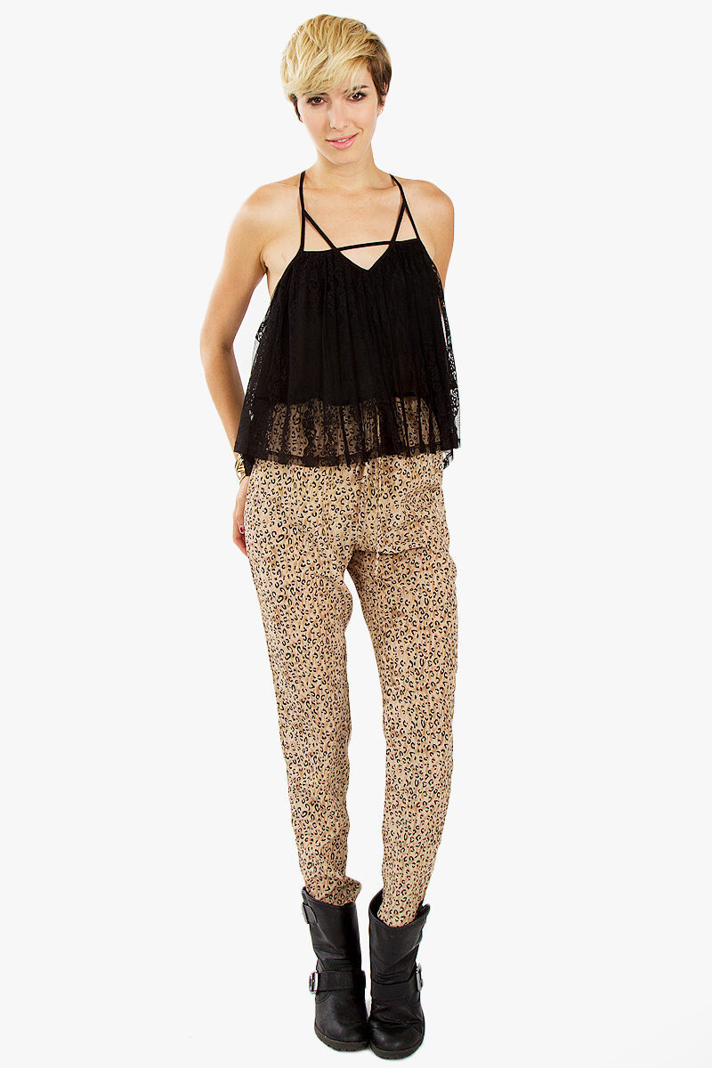 Primary image for NEW Sugar Lips Sugarlips Wild Thing Leopard Drawstring Pants Sizes XS S M L 