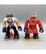 Lot of 2 Billy Blazes &amp; Matt Medic 2001 Mattel Rescue Heroes 6&quot; Action F... - £15.63 GBP