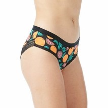 No Boundaries Women&#39;s Cotton Hipster Panties Size SMALL Black W Grapefruits - £8.48 GBP