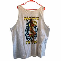 Vtg NWT Tank Top Hot Girl Pacific Tattoo Shop Size 2XL Made In USA Bay S... - $66.45