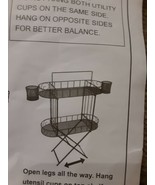 OASIS CONCEPTS  black metal 2 tier tableside butler new in package - $33.66