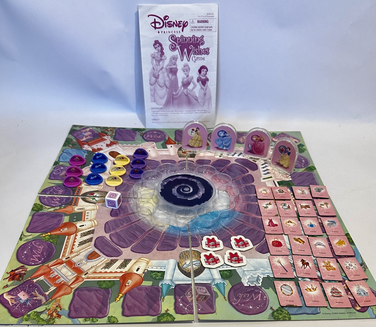 Disney Princess SPINNING WISHES Board Game Complete Damaged Game