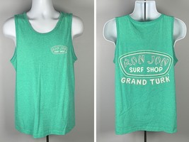 Ron Jon Surf Shop Grand Turk Tank Top Shirt Mens Medium Green Cotton - £18.68 GBP