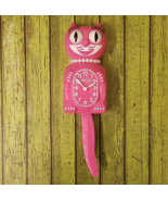 RARE VINTAGE Retired Honeysuckle Pink Lady Kit Cat Klock Clock - $410.29 CAD