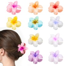 10 Pack Flower Claw Clip for Women Preppy Flower Hair Clip Hawaiian Plumeria Hai - £22.25 GBP