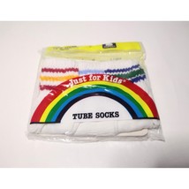 Vtg Cotton Infant Tube Socks Size 0-12 USA Just for Kids Crew Sealed Rai... - £9.10 GBP
