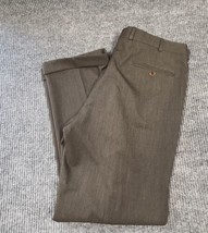 Brooks Brothers 346 Pants Mens Brown 38x30 Wool Pleated Dress Slacks Casual - $26.59