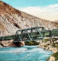Train Crossing Humboldt River Nevada Postcard Railroad c1950-60s PCBG8A - £15.63 GBP