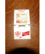 1972-73 Plastic Advertising Calendar-OLD GERMAN Premium Lager-SWALLOW TH... - $34.10 CAD