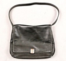 Ralph Lauren Classic Black Leather Womens Purse Strap Shoulder Bag Flap ... - £12.19 GBP