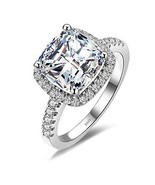 JewelryPalace 3ct Cushion Cut Halo Engagement Rings for Women 14K Gold P... - £33.58 GBP