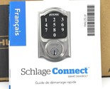 SCHLAGE Connect Smart Deadbolt Touchscreen BE469ZP CEN619 Z Wave Plus, R... - £116.09 GBP