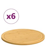  Chopping Boards 6 pcs Ø15.7&quot;x0.6&quot; Bamboo - €114,71 EUR