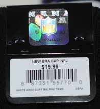 New Era NFL Licensed Baltimore Ravens White Cuffed Winter Cap image 3