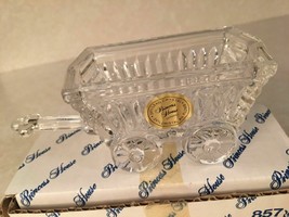 Vintage Princess House Crystal Clear Glass Cart New In Box - £15.09 GBP