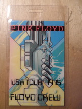  Pink Floyd Usa Tour 1975 Crew Pass Plasticized Nm David Gilmour Roger Waters - £14.98 GBP