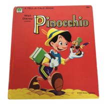 Walt Disney Pinocchio A Tell a Tale Book Vintage Children&#39;s Bedtime Story Kids - £3.12 GBP
