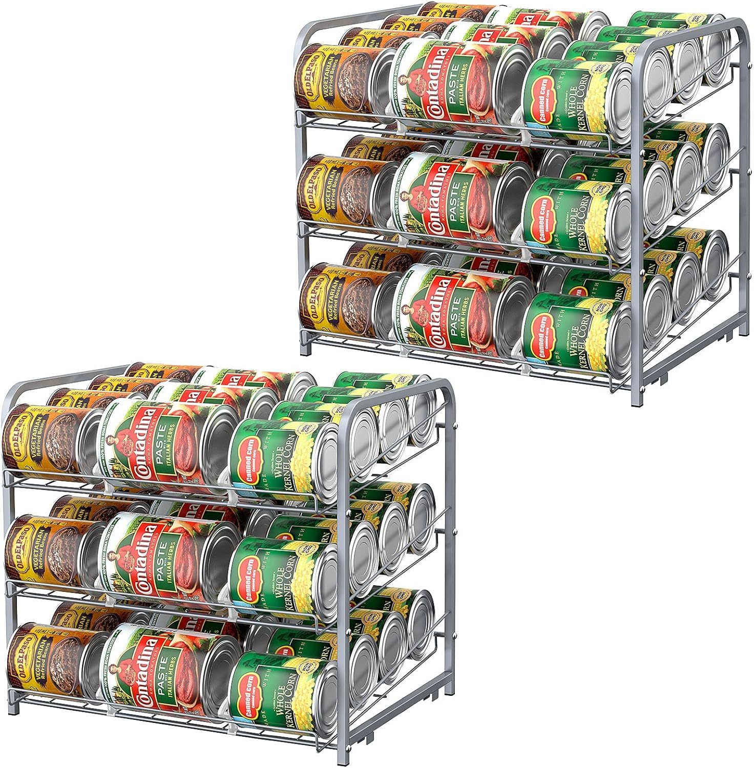 Bty Can Organizer For Pantry Stackable 2 Pack, Can Storage Organizer, Si... - $48.92