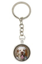 Clumber Spaniel. Keyring, keychain for dog lovers. Photo jewellery. - £12.93 GBP