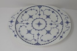 Royal China Underglaze Delft Modern Oval 13&quot; Serving Platter - £31.92 GBP