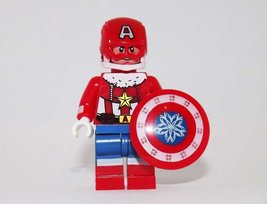 Captain America V2 Christmas Marvel Building Minifigure Bricks US - £7.20 GBP