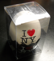 Salt and Pepper Shaker Set Broadway Gifts I Heart Love NY Egg Shape Reta... - $10.99