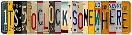 Five O&#39;Clock Somewhere Unique Metal Wall Decor For Home, Bar, Diner, Pub, 16 X 4 - £23.56 GBP