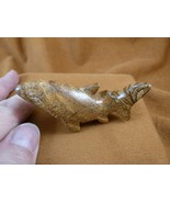 Y-SHA-721 little tan Picture jasper SHARK gemstone FIGURINE I love shark... - €20,43 EUR
