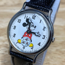 Disney Quartz Watch Lorus PD013 Women Boy Small Mickey Second Silver New... - £111.94 GBP